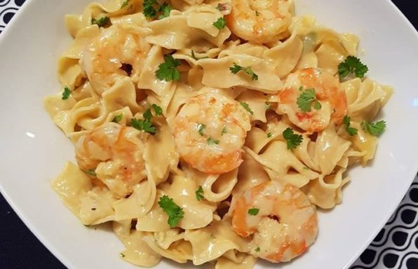 Tagliatelles aux crevettes parmesan au cookeo La cuisine de Bibi