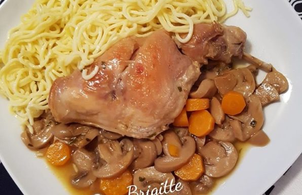 Cuisses de lapin aux champignons au cookeo La cuisine de Bibi