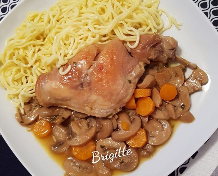 Cuisses de lapin aux champignons au cookeo La cuisine de Bibi