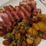 Magret de canard, pommes de terre, haricots verts et châtaignes à l'autocuiseur cookéo