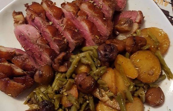 Magret de canard pommes de terre, haricots verts, châtaignes au cookeo La cuisine de Bibi