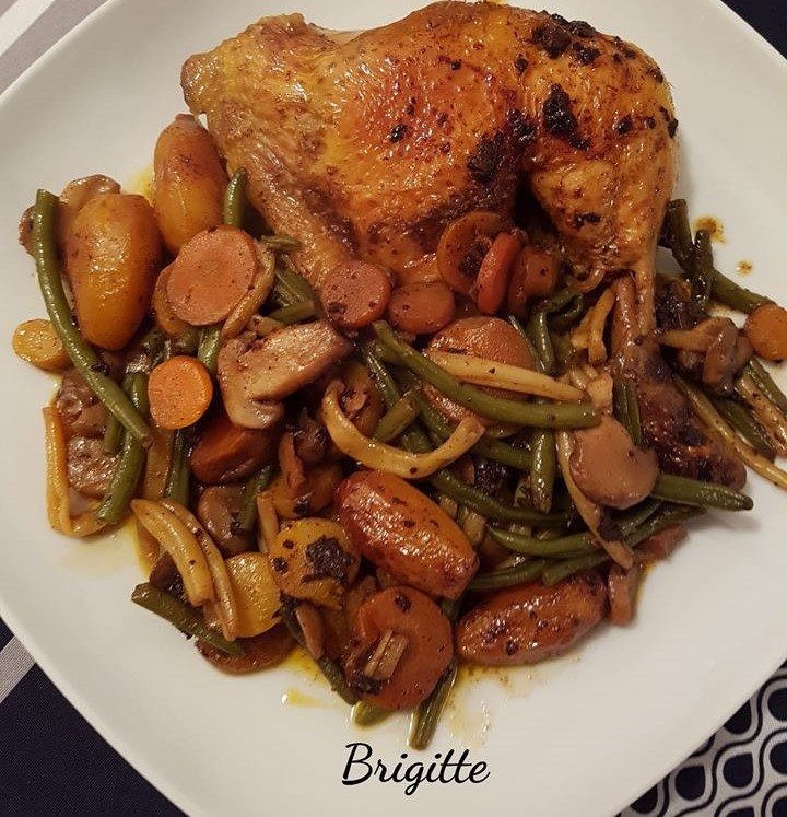 poulet moutarde paprika jardinière de lègume au cookeo La cuisine de bibi