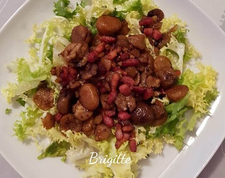 Salade de chataignes grillées et lardons au cookeo La cuisine de Bibi