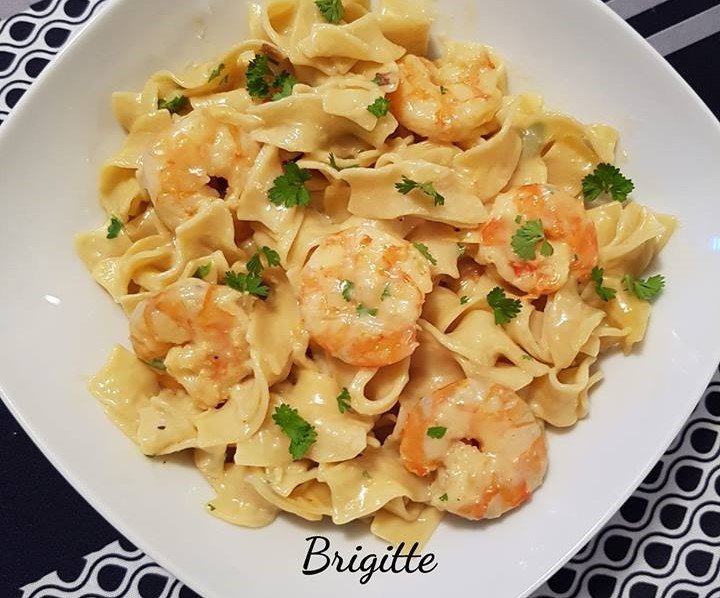 Tagliatelles aux crevettes parmesan au cookeo La cuisine de Bibi