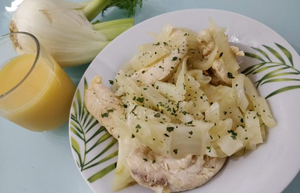 Poulet et fenouil au jus d'oranges
