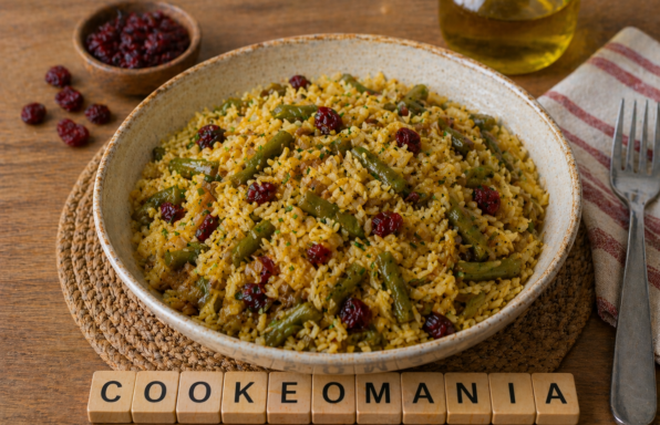 Riz biryani au Cookeo avec des haricots verts et cranberries