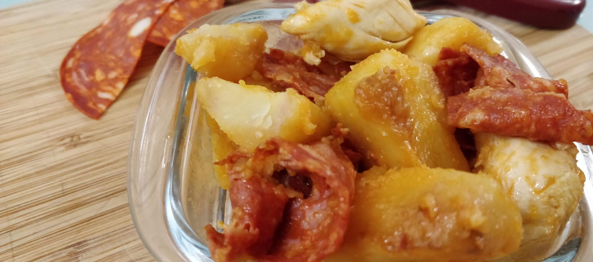 Pommes de terre sautées poulet chorizo au cookeo