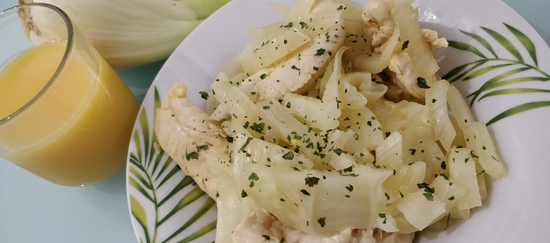 Poulet et fenouil au jus d'oranges