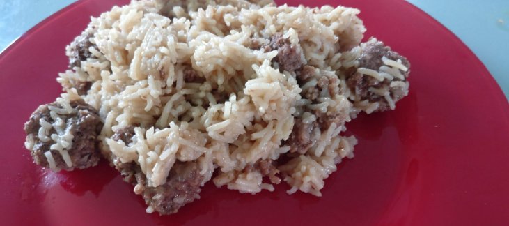 Riz steak haché au cookeo
