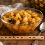 Ananas au sirop maison à la vanille, menthe et anis étoilé au cookéo