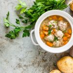 Soupe sarrasin et boulettes de viande au cookéo