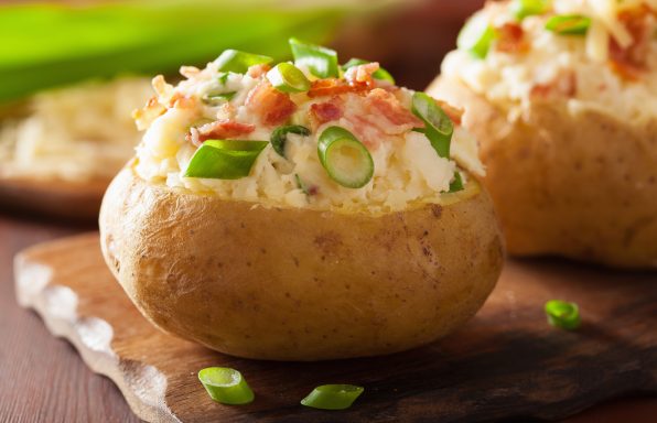 Pommes de terre farcies bacon, cheddar au cookeo
