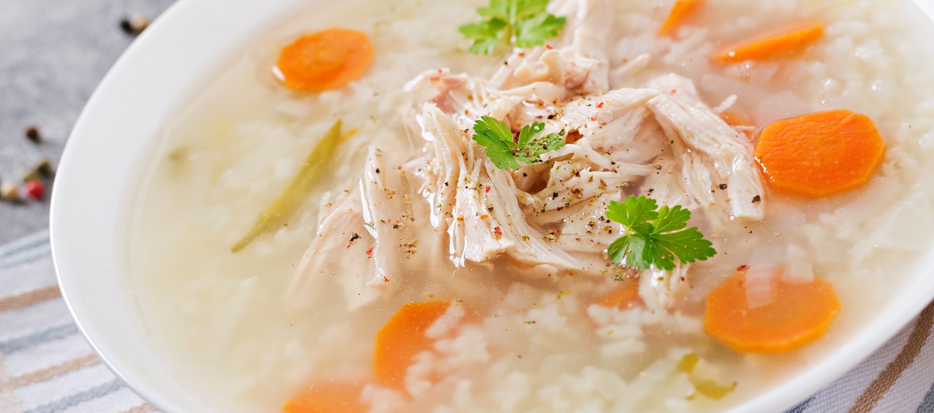 Bouillon de volaille au riz au cookeo