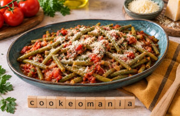 Haricots verts à la tomate et au parmesan
