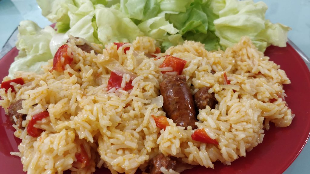 Riz et merguez, poivron simple au cookeo - Cookeo Mania