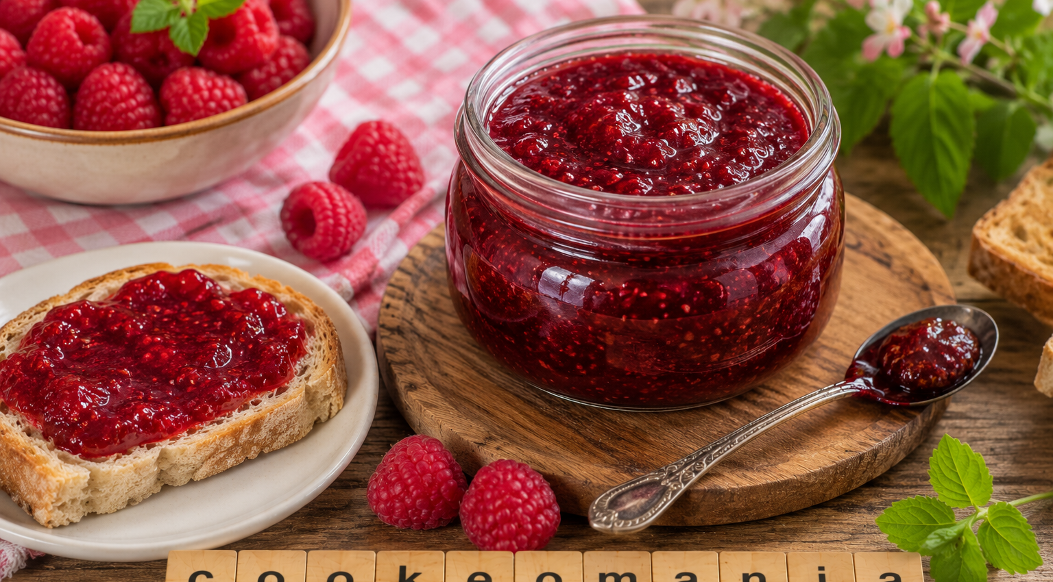 Confiture de framboises maison