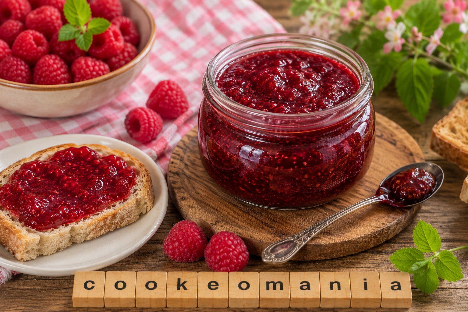 Confiture de framboises maison