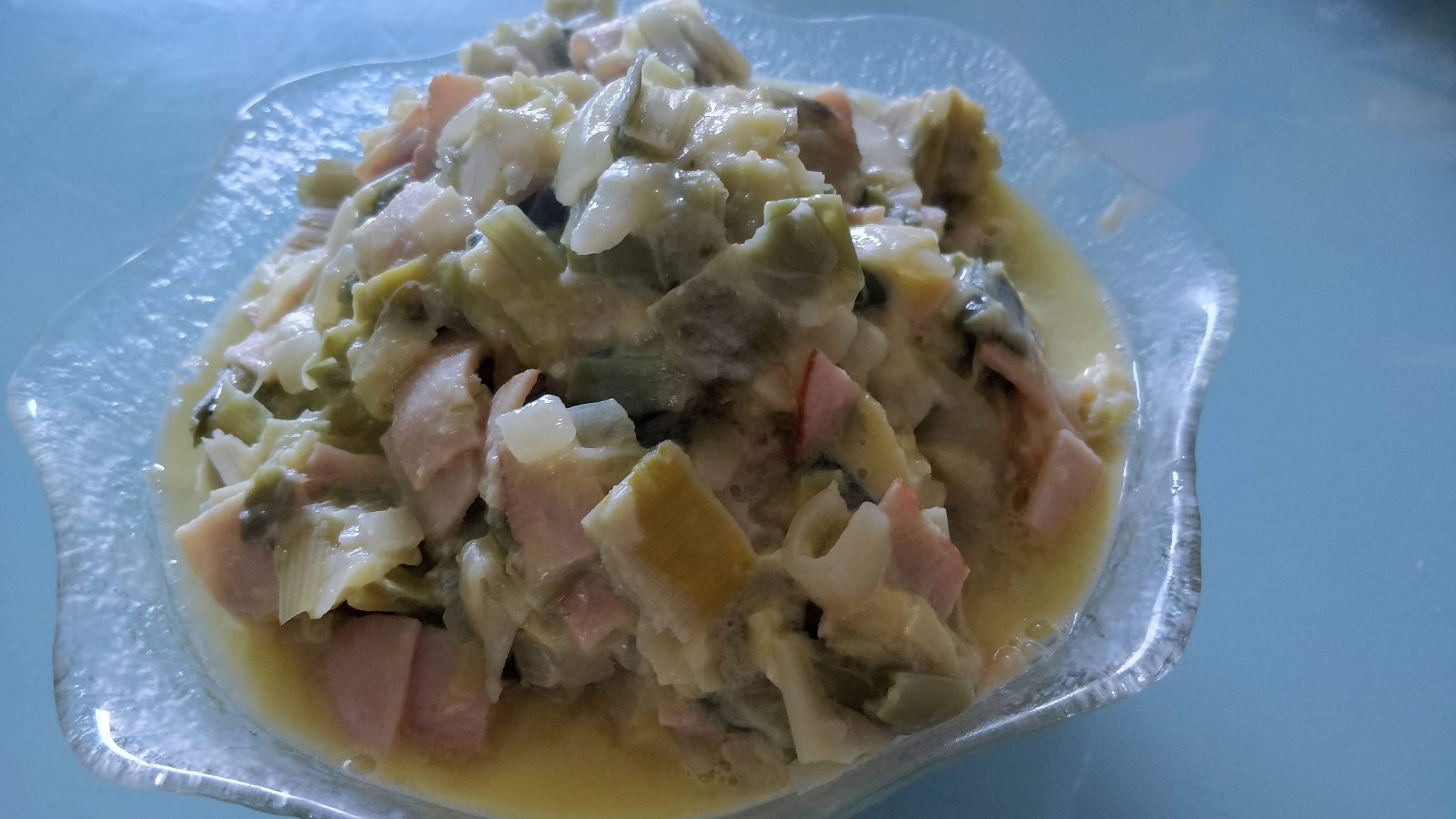Poireaux façon carbonara ww au cookeo
