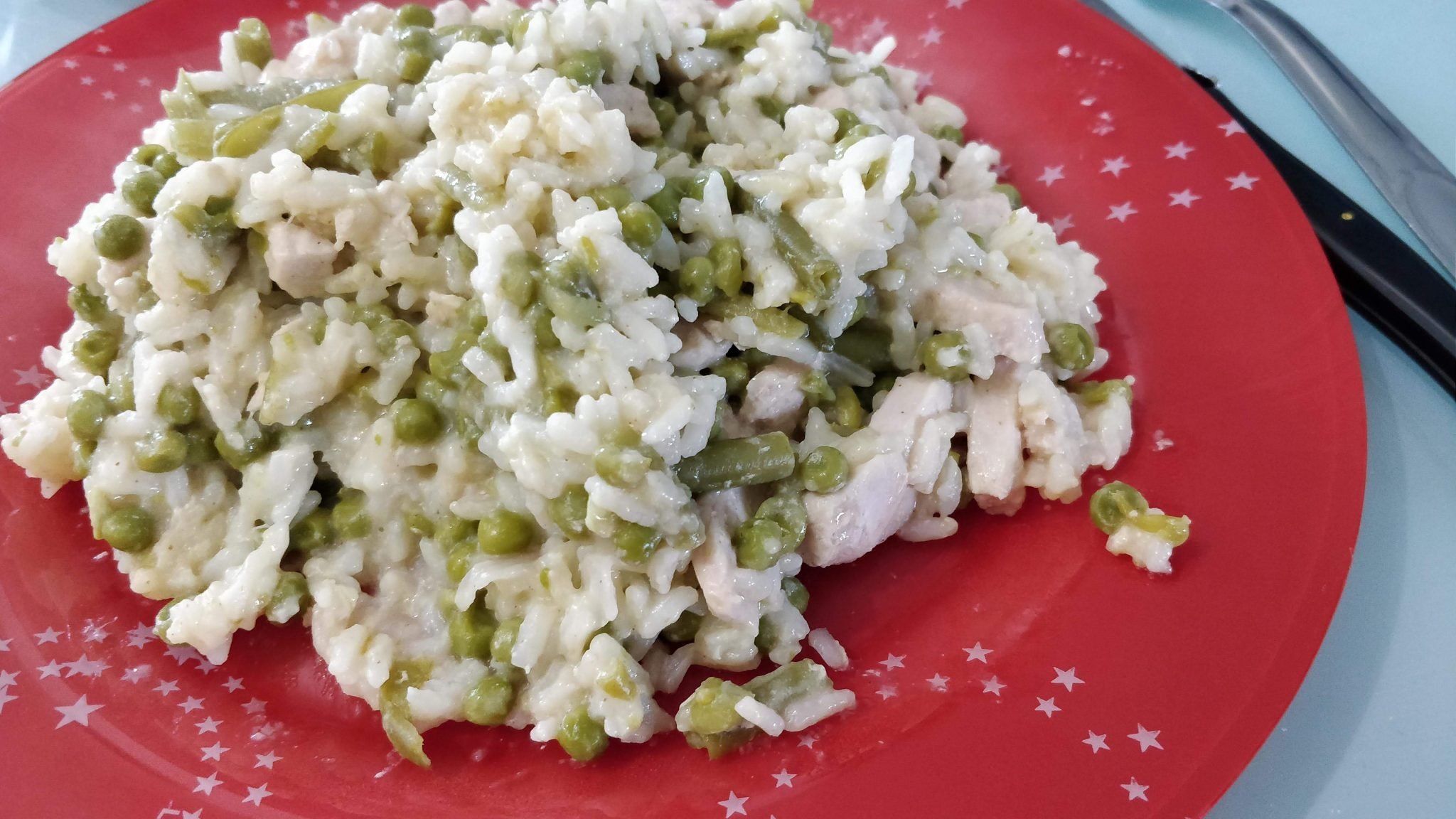 Risotto de dinde aux 2 légumes et moutarde ww au cookeo