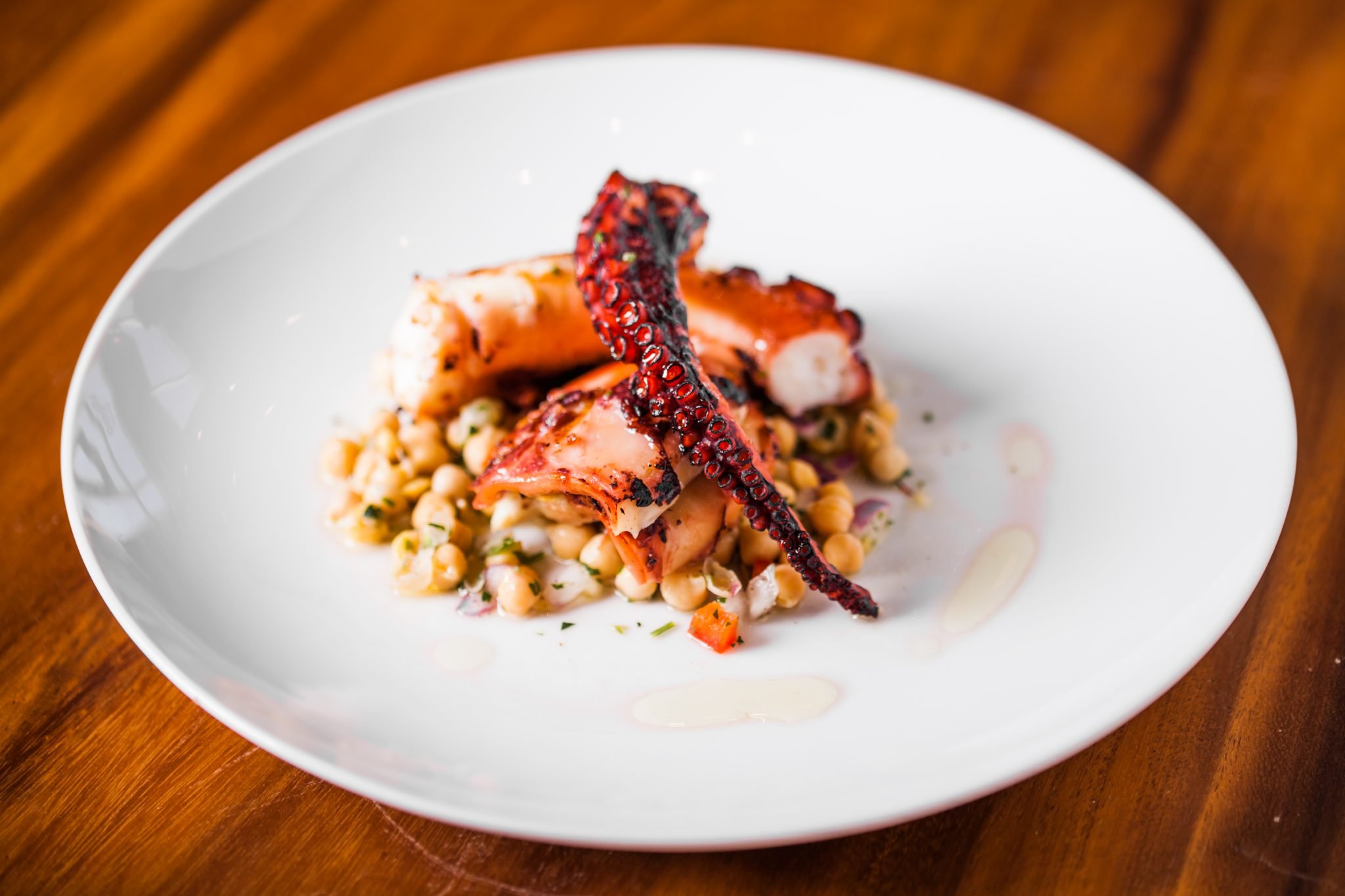 Salade de pois chiche au poulpe au cookoe