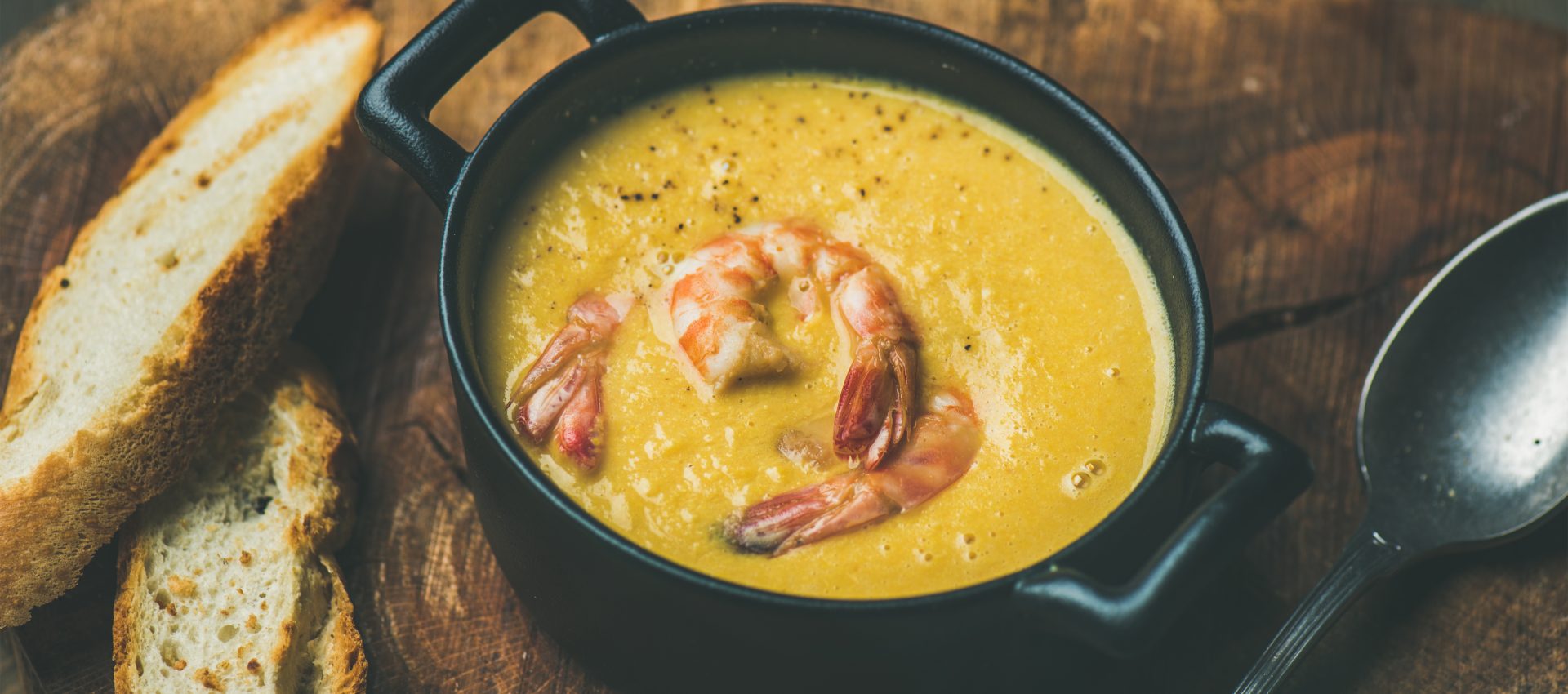 Velouté de mais aux crevettes au cookeo