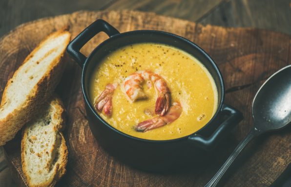 Velouté de mais aux crevettes au cookeo