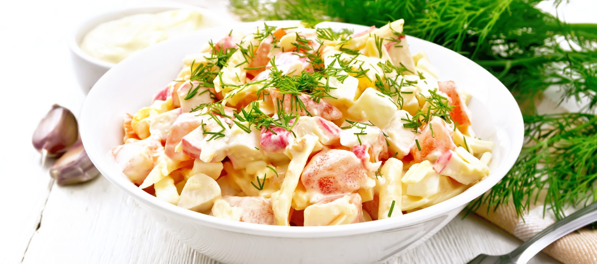 Salade de surimi et oeuf au cookeo