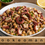Salade méditerranéenne de pois chiches au poulpe au cookéo