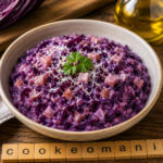 Risotto crémeux au jambon cru et chou rouge au multicuiseur cookéo