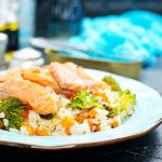 Filet de saumon au riz et légumes au multicuiseur cookéo
