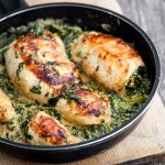 Escalopes de poulet et épinard à la crème au robot multi-cuiseur Moulinex