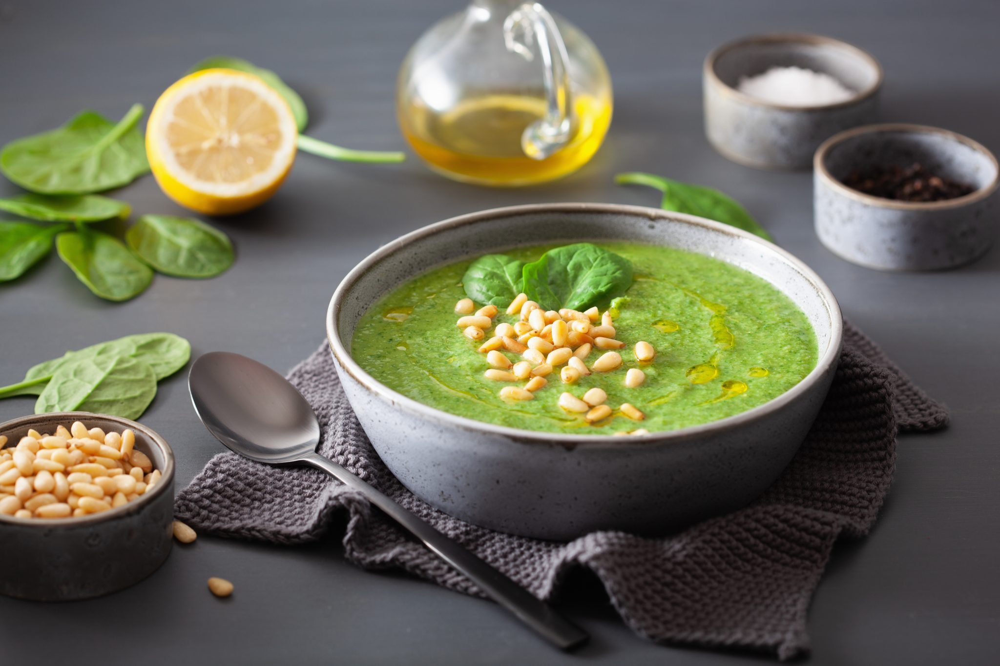 Velouté de chou-fleur aux épinards au cookeo