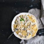 Spaghettis champignons et poulet à la crème parfumés au citron au cookeo