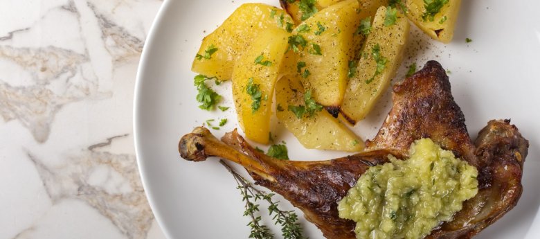 Cuisses de Canard Pommes de terre et Poires au cookeo