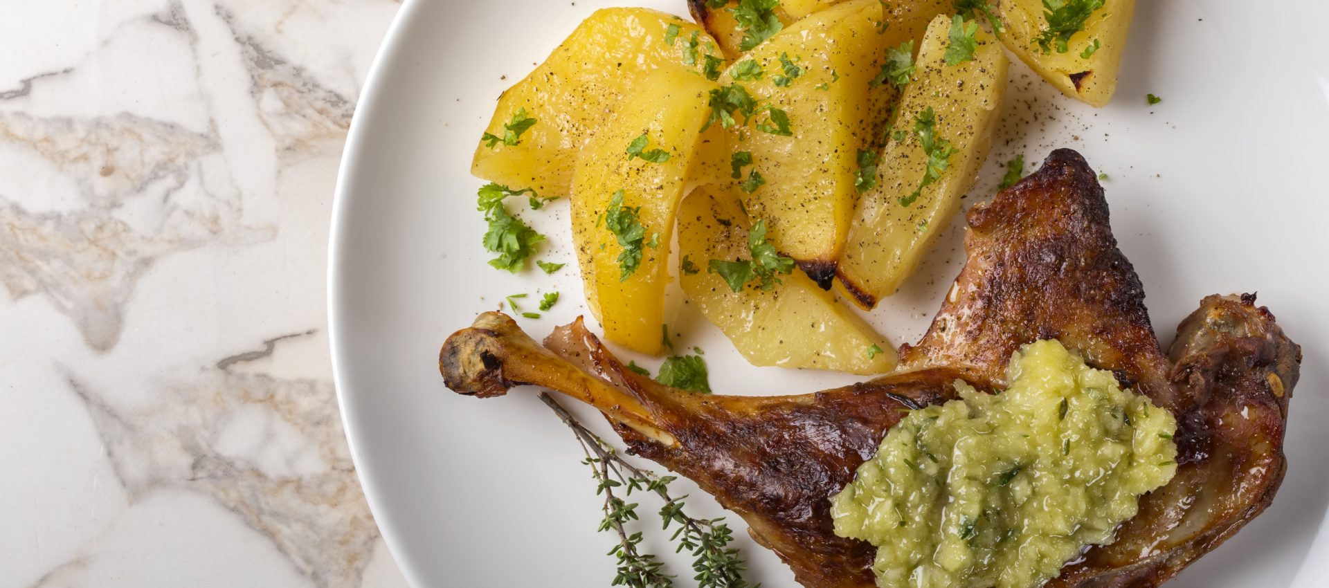 Cuisses de Canard Pommes de terre et Poires au cookeo