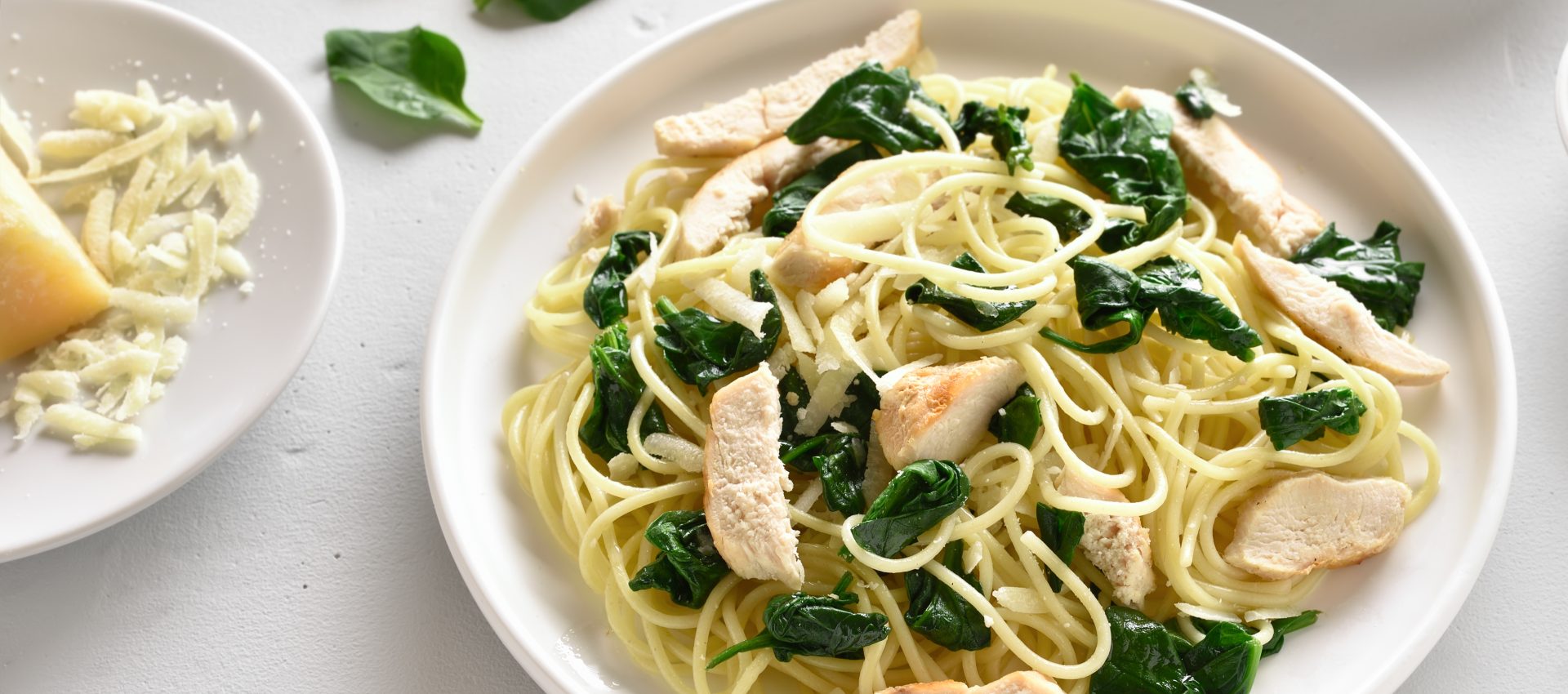 Spaghettis poulet et feuilles d'épinard au cookeo