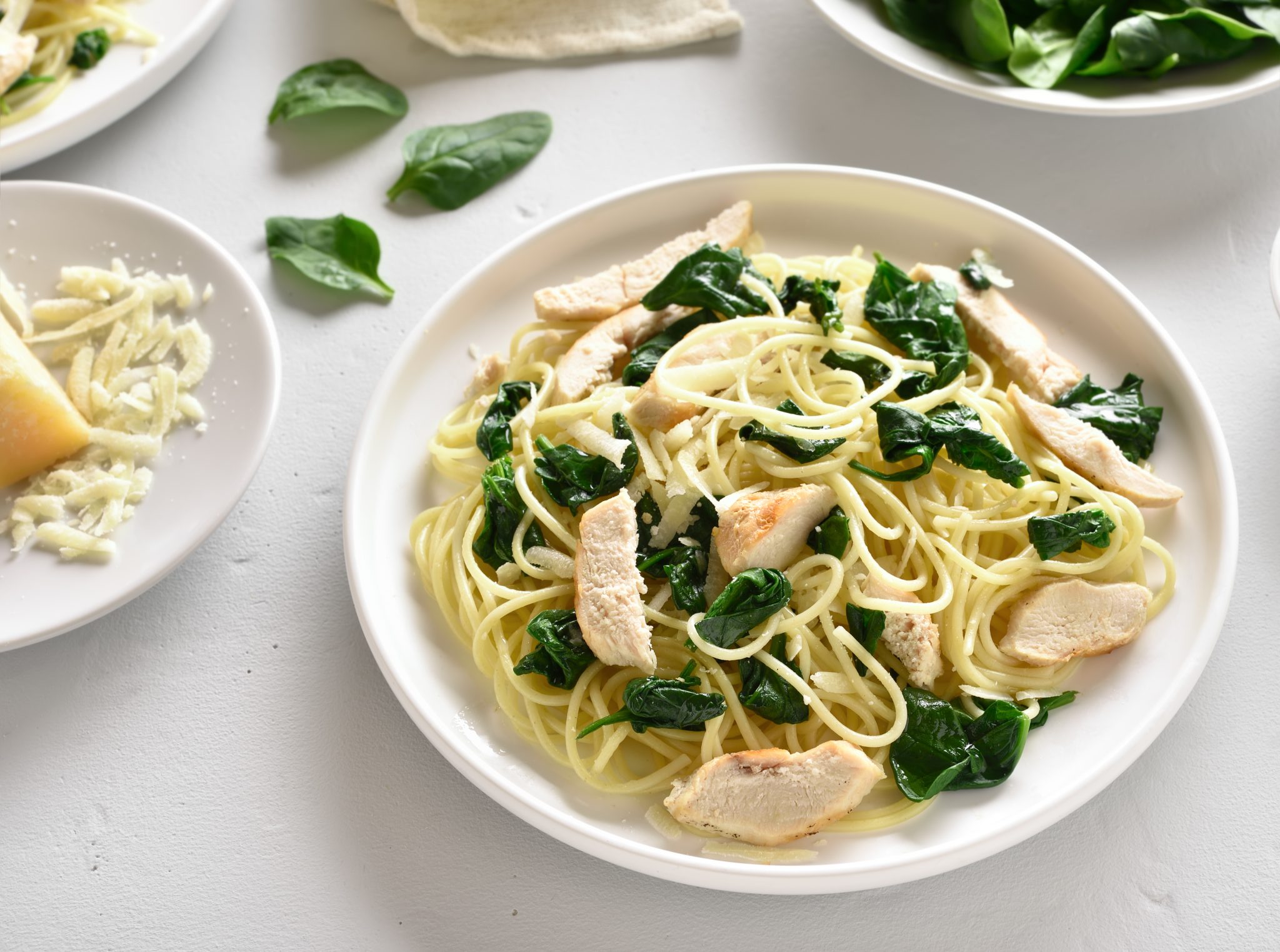 Spaghettis poulet et feuilles d'épinard au cookeo