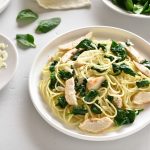 Spaghettis poulet et feuilles d&rsquo;épinard au multicuiseur cookéo