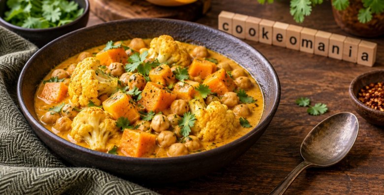 Curry de chou-fleur, butternut et pois chiches