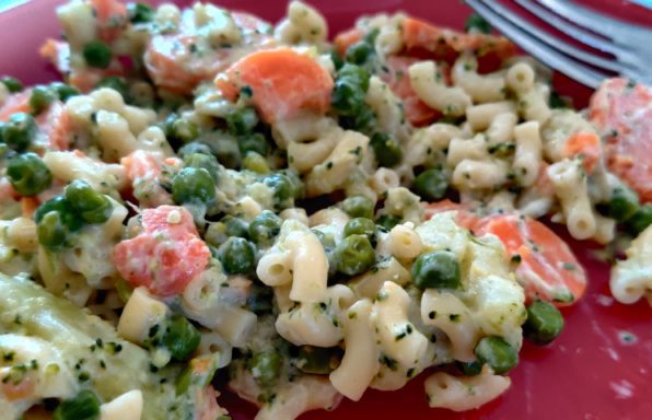 Coquillettes et légumes à la crème de St Moret au cookeo