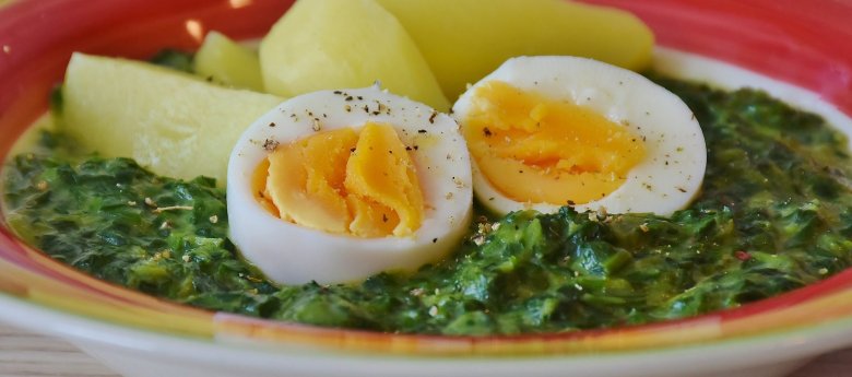 Epinards à la crème et oeufs durs au cookeo