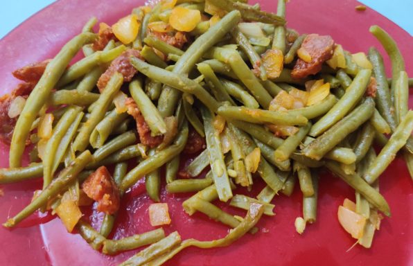 Haricots verts au chorizo au cookeo