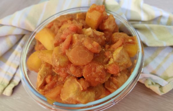 Poulet carottes et pommes de terre sauce curry coco au cookeo