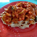 Tagliatelle aux courgettes façon bolognaise au cookeo