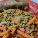 Andouillette de canard et petits pois carottes express au cookeo