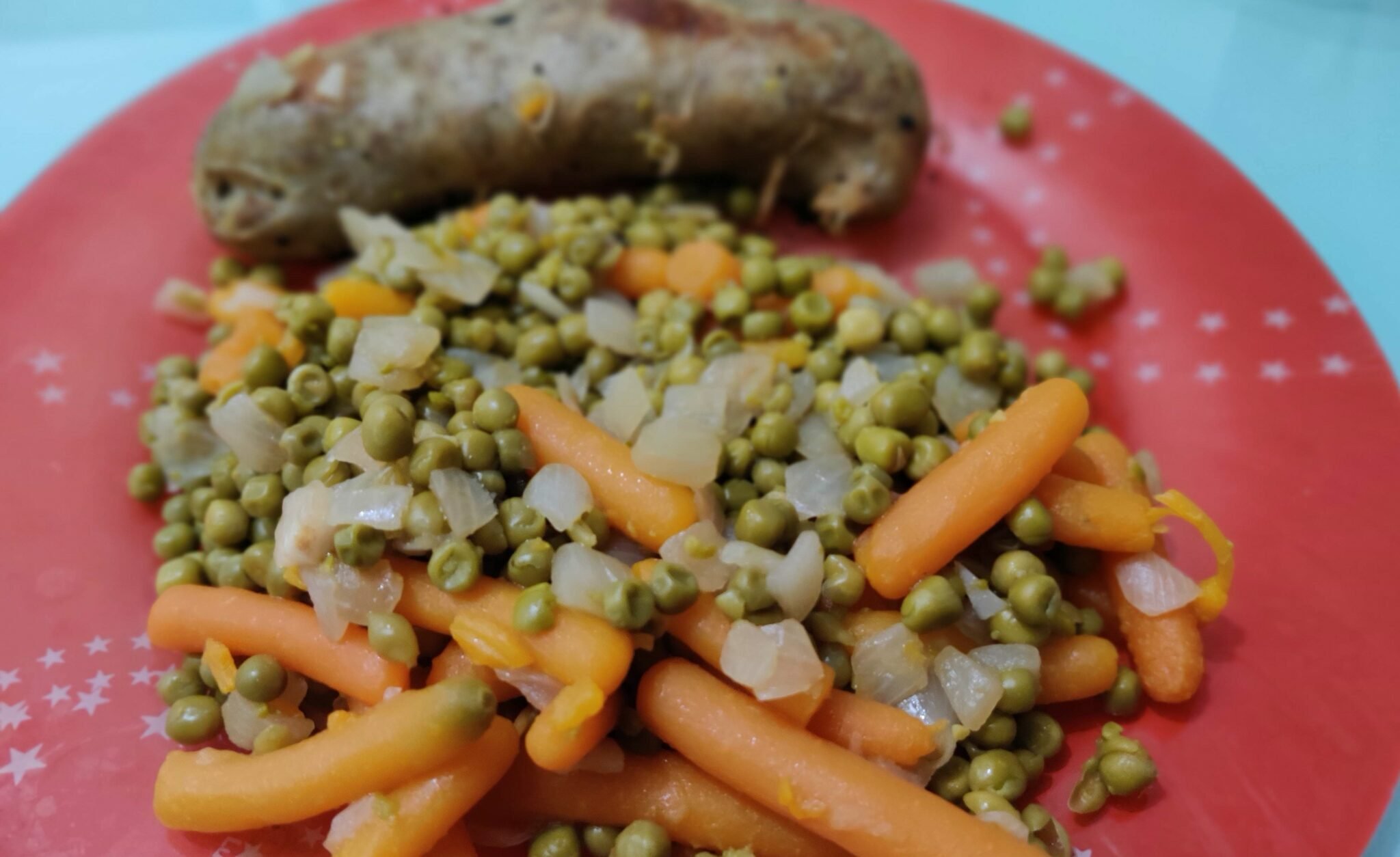 Andouillette de canard et petits pois carottes express au cookeo