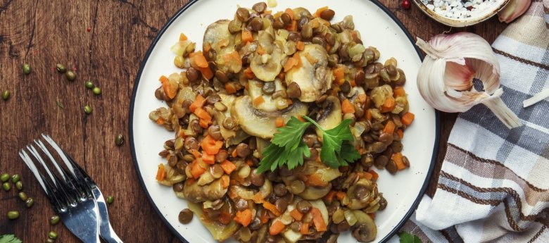 Lentilles aux champignons et carottes au cookeo