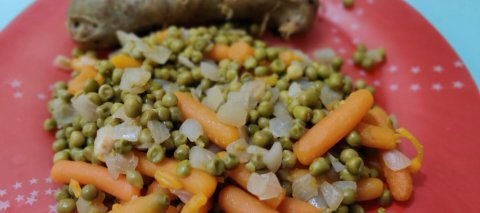 Andouillette de canard et petits pois carottes express au cookeo
