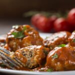 Boulettes de viande sauce tomates et lait de coco au robot multi-cuiseur Moulinex