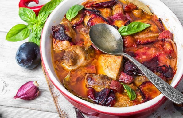 Porc aux prunes et au vin blanc au cookeo